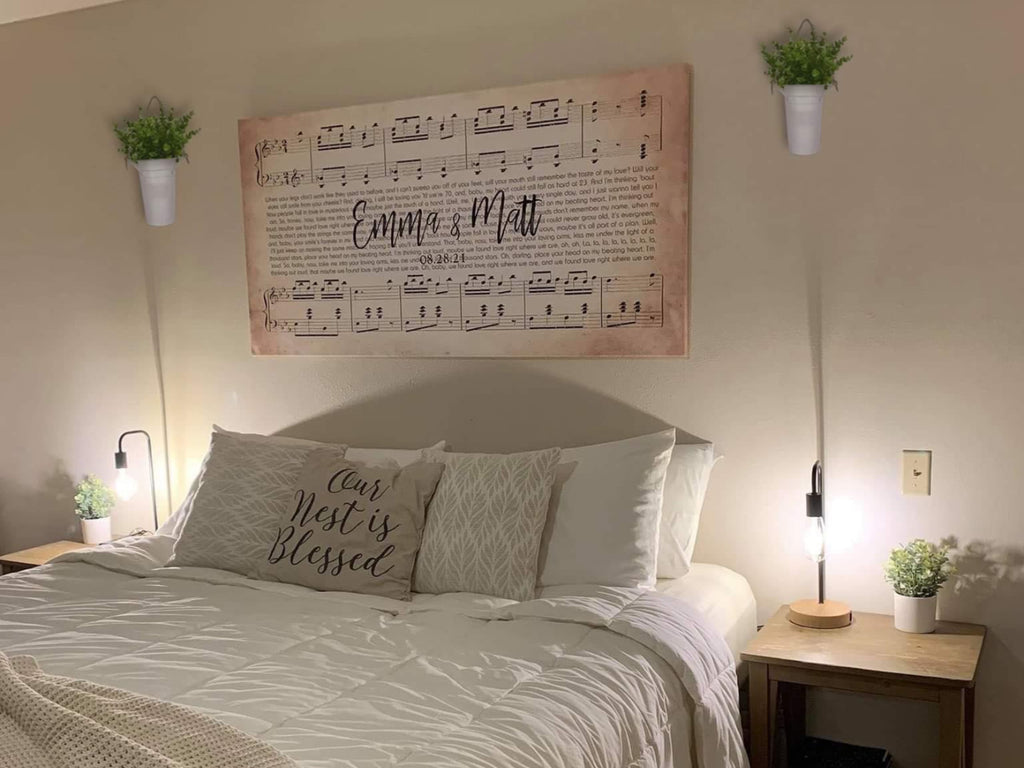 Song Lyrics on Canvas Custom Wall Art Couples - Ready to Hang