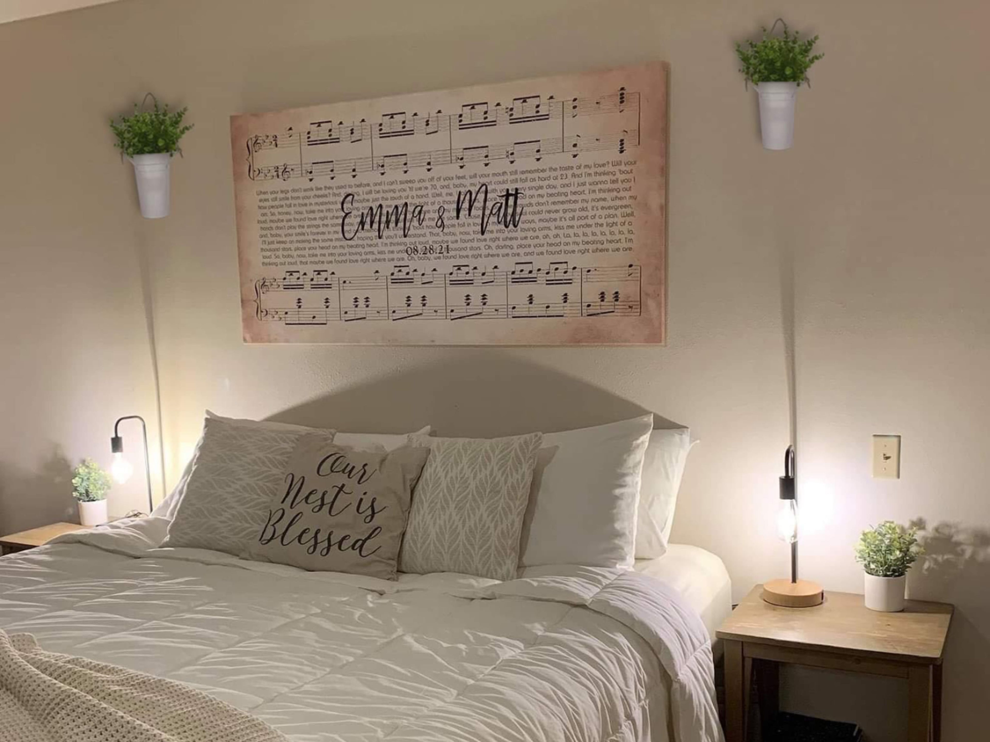 Song Lyrics on Canvas Custom Wall Art Couples - Ready to Hang
